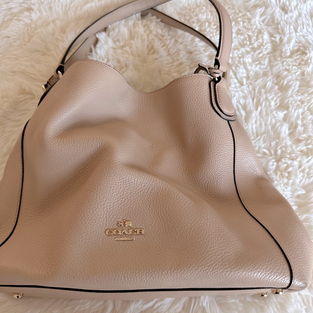 Cream Coach Purse with dust bag